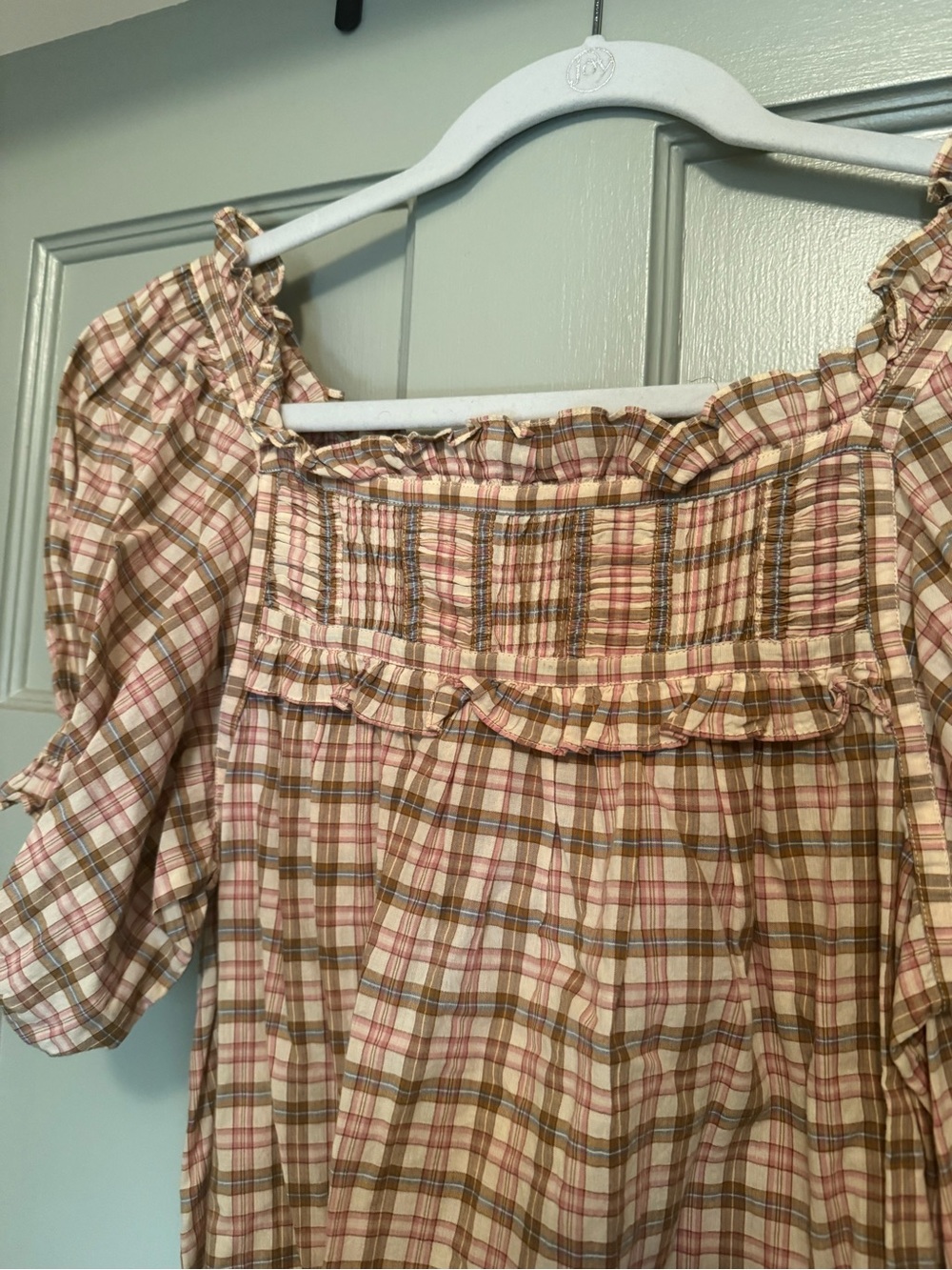 Dôen plaid blouse, size XS - Picture 3 of 3
